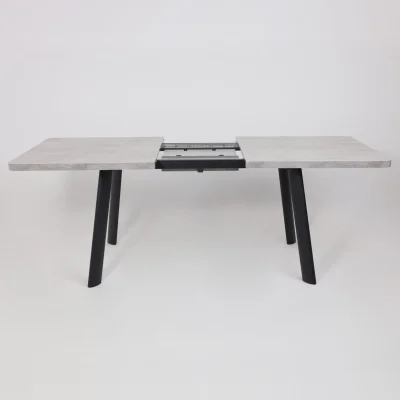 Стол LEON LUX RADIAL-160, раздвижной 160(205)х90, Серый сланец/Чёрный_17