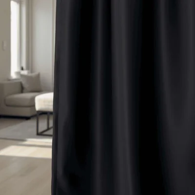 Комплект штор "Блэкаут" 1,5+1,5х2,7м на универсальной ленте, цвет чёрный янтарь (арт.888-20)_6