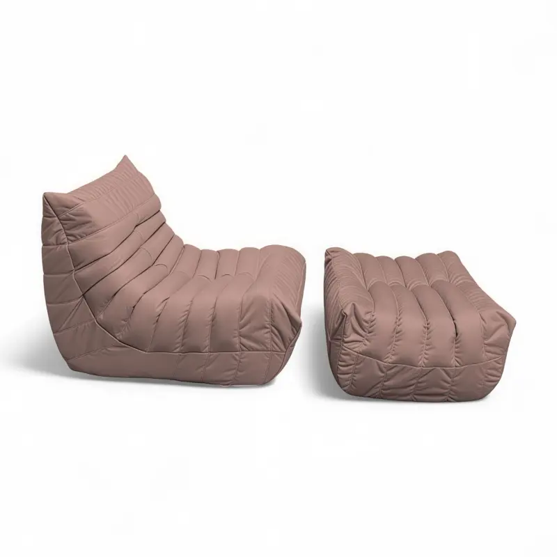 Бескаркасное кресло-пуф Француз BeanBag 90*35 / микровелюр, Фламинго_preview_4