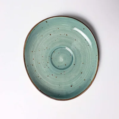 Кофейная чашка с блюдцем VITAL, фарфор, зеленый, 80мл_6