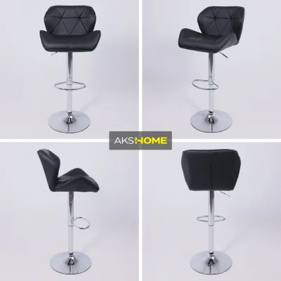 Кресло BERLIN, экокожа, черный/хром_2