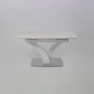 Стол НОТР ДАМ MODERNE, керамика 2 кат. 1400(1800)*850, Камень белый Calacata vagli/Белый Муар_21