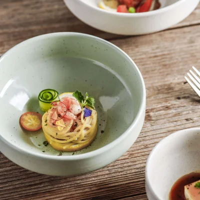 Миска-Боул STONE CLAY, керамика, светло-зеленый, d17.5*7см_3