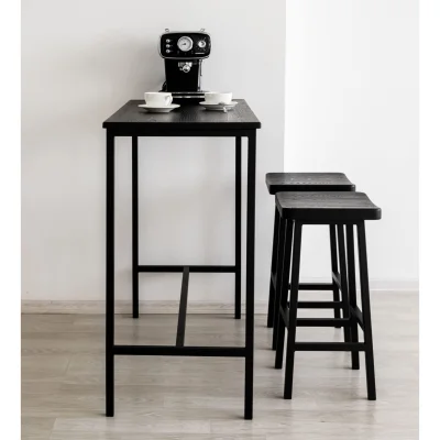Стол барный для кухни Лофт LT-95 черный/ черный муар_7