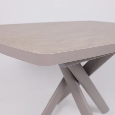 Стол LEONEL-130, раздвижной 130(165)х85, Бежевый камень-HPL/Капучино_10