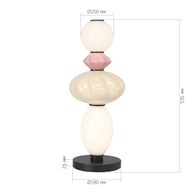 Прикроватная лампа ST-Luce черный/розовый, желтый, опаловый LED 1*16W 3000K FLORENTINI_4