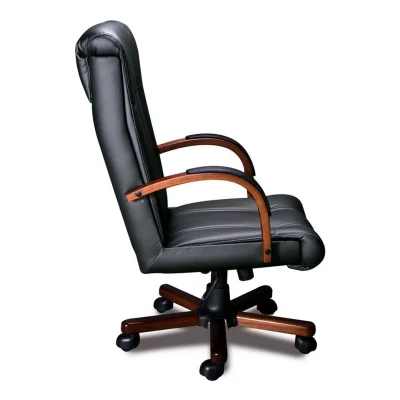 Кресло PARIS A Laguna (орех темный) кожа (черная), мультиблок_2