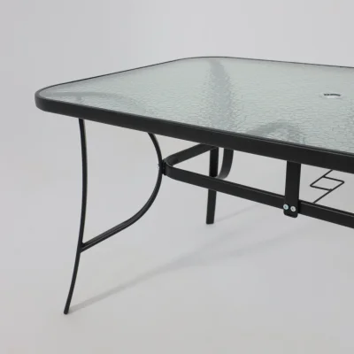 Комплект садовой мебели SUNBEAM (стол 1шт, 6 кресел, зонт 1шт), серый/черный_27