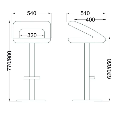 Кресло ROSA, экокожа белый/хром_12