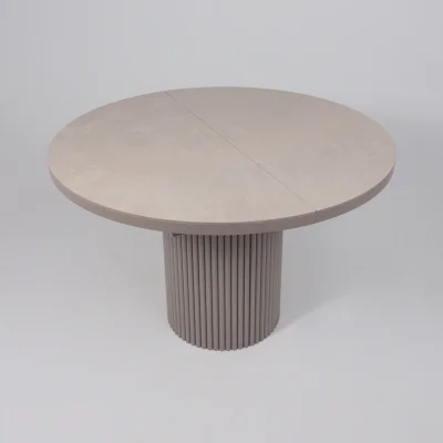 Стол ASKAR ROUND SLIDE-116, раздвижной круглый 116(156), BAYONA IVORY PREMIUM CER/Капучино_6