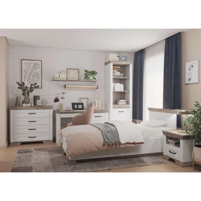 Н.м. "MARSELLE" стол письменный BIU130, к.Ясень снежный+Дуб сонома темный/ф.Ясень снежный_3