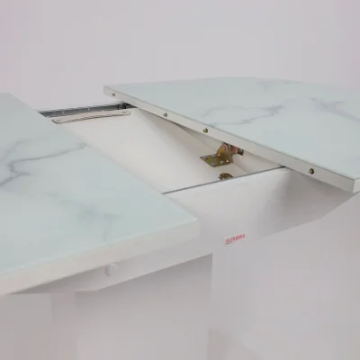 Стол КОРСИКА, фотопечать 1200(1515)*800, Мрамор белый 2/Белый матовый_15