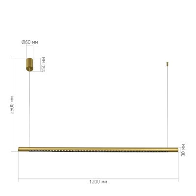 Светильник подвесной ST-Luce латунь/латунь LED 1*28W 4000K PARILLA_6