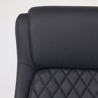 Кресло поворотное LOREAN, черная экокожа/хромированный металл_8