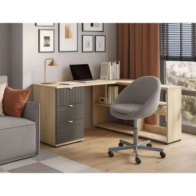 Кресло поворотное ELENA, ткань, серый_11