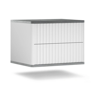 Тумба навесная SHTABE ROYAL 5002 эко, Белый-Металл Бруклин фотография