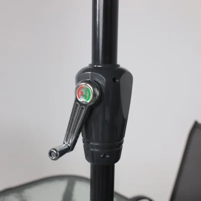 Комплект садовой мебели SUNBEAM (стол 1шт, 6 кресел, зонт 1шт), серый/черный_23