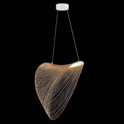 Светильник подвесной ST-Luce Белый/Древесный LED 1*24W 4000K FOSSIL фотография