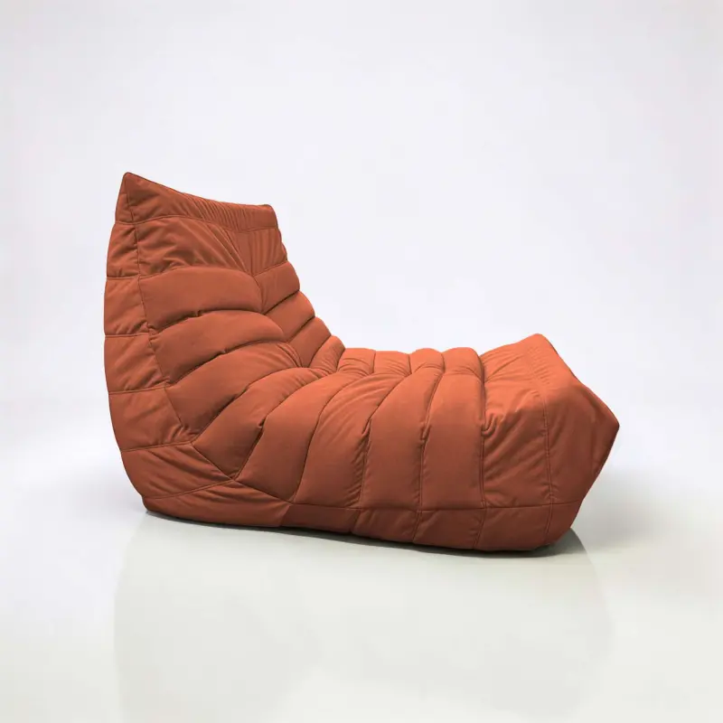 Бескаркасное кресло Француз SLIM BeanBag 70*35 / микровелюр, Морковь_preview_3