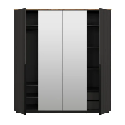 Н.м. "SAN GIMIGNANO" шкаф SZF4D, к.Антрацитовый+Дуб нокс/ф.Антрацитовый+Готика_3