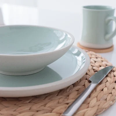 Блюдо STONE CLAY, керамика, светло-зеленый, d26*3см_9