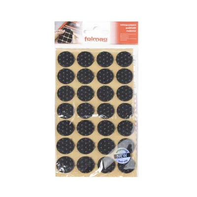 Подкладка самоприлипающая фетровая прорезиненная d20мм (1упак.=28шт), черная, Folmag_2