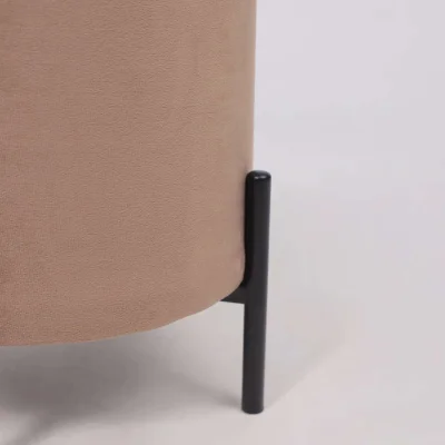 Стул-пуф BOOT, серо-бежевый велюр MY 180G-13/черный_13