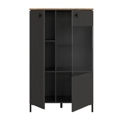 Н.м. "SAN GIMIGNANO" шкаф REG1D1W/140, к.Антрацитовый+Дуб нокс/ф.Антрацитовый+Готика_3