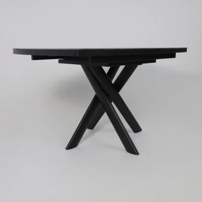 Стол LEONEL-130, раздвижной 130(165)х85, STONE BLACK ST CER/Черный_9