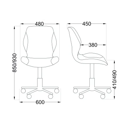 Кресло поворотное DELFIN, ECO/ткань, салатовый_7