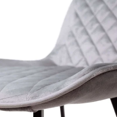 Стул барный LEROS, (светло-серый велюр HLR-20/черный)_12