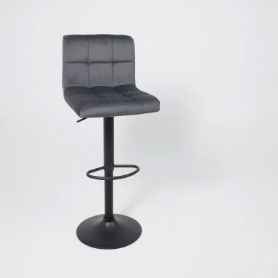 Стул барный LOGOS, (темно-серый велюр HCJ-40/черный)_12