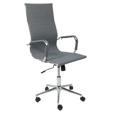 Кресло поворотное EVELIN, ткань, серый фотография