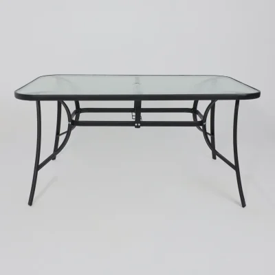 Комплект садовой мебели SUNBEAM (стол 1шт, 6 кресел, зонт 1шт), серый/черный_26