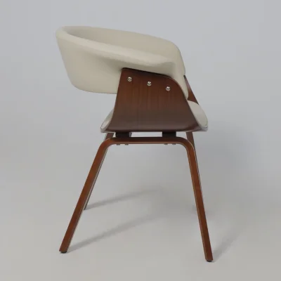 Кресло барное MODY, экокожа, кремовый/орех_15