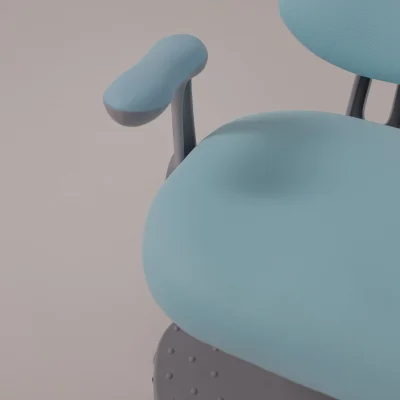 Кресло поворотное LEO, ткань, голубой_17