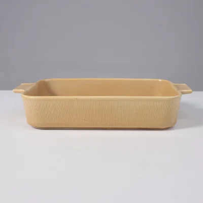 Форма для запекания STRIA, фарфор, пшеничный, 22,5*36,2*7см_5