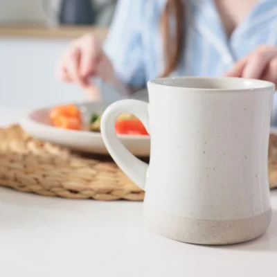 Кружка STONE CLAY, керамика, белый, 8,5*12*10см_5