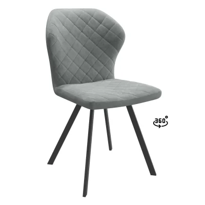 Стул ROBBY D-R 360, k10 Антрацит замша LUX\черный фотография