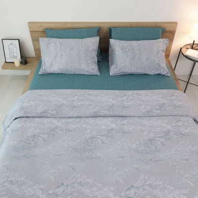 Простыня 220*240 см Зелёный горошек IM1025 (поплин)_6