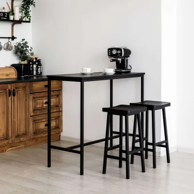 Стол барный для кухни Лофт LT-95 черный/ черный муар_2