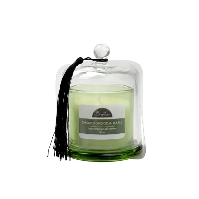 Ароматическая свеча SMOKED WOOD & MAPLE в стекле, Д83 Ш83 В110 фотография