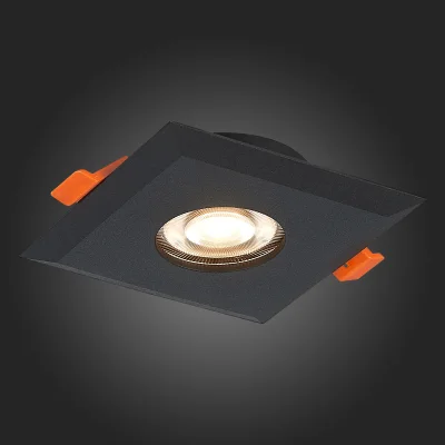 Св-к встр. Черный GU10 1*50W  L94xW94xH25 220V Без ламп Встраиваемые светильники_2