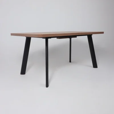 Стол LEON LUX RADIAL-180, раздвижной 180(240)х95, Дуб Веллингтон/Чёрный_8