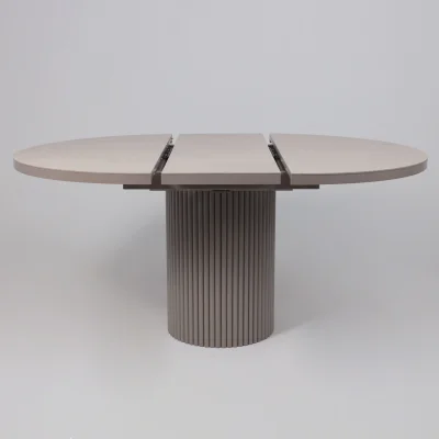 Стол ASKAR ROUND SLIDE-116, раздвижной круглый 116(156), BAYONA IVORY PREMIUM CER/Капучино_15