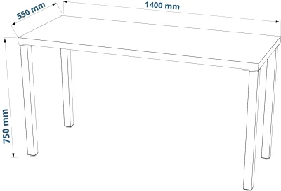 Стол письменный Ингар 2/ТТ, дуб беленый, 1400*750*550_4