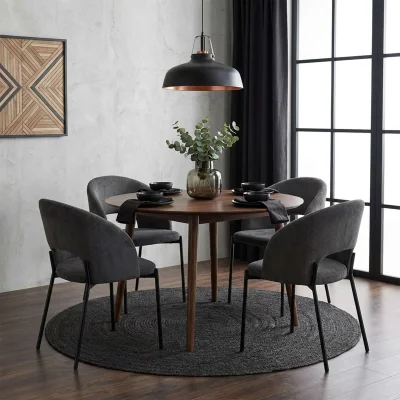 Стул ELSA, серый велюр Fjord15/черный_2