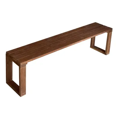 Скамья садовая 1530*290*395 DYATEL, сосна (цвет дуб) фотография