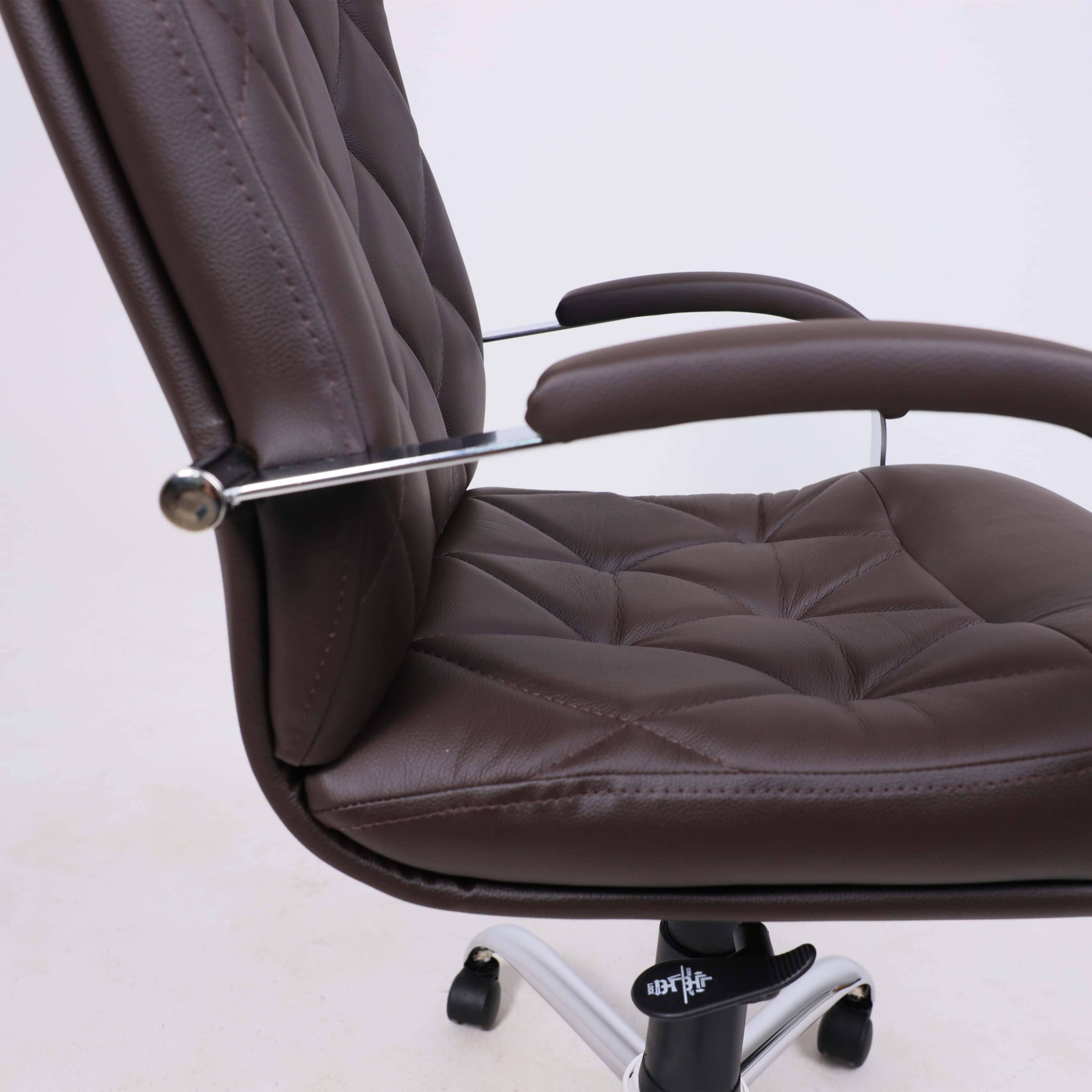 Кресло Верона В, натуральная кожа, хром (коричневый) купить недорого ...