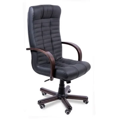 Кресло Атлант экстра (орех темный) экокожа (черная) мультиблок_3